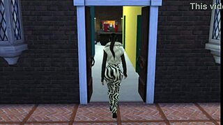 Sims 4 porn with Spanish dubbed cartoons and anime