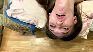 Ki-sim gets a deep throatful of cock in this gay porn video