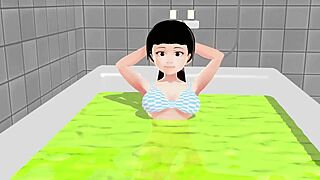 Here is how to strip in the bathtub like in an anime