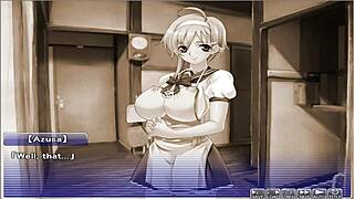 Japanese animated video game with sex scenes and a love story