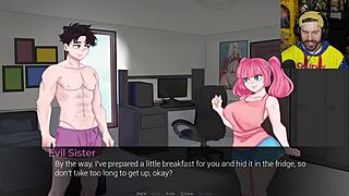 Beautiful anime pussy and big tits in a game of lustful vengeance