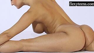 Andreykina's flexibility and agility on display in a gymnastics routine