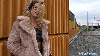 Outdoor sex in public with a shaven headed Spanish agent