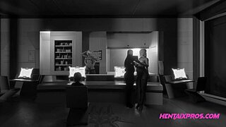 Observed and dominated by a horny scientist in 3D