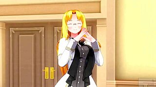 3D animated Asian fetish: Naughty older sister's training and masturbation