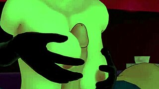 Hot girlfriend in red socks and Enderman mask for sex