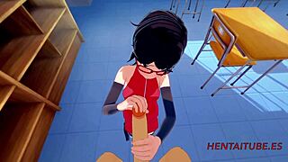 Boku no Hero Boruto: Asian MILF and teen get creampied