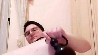 Gay porn with extreme anal toys and self-fist play