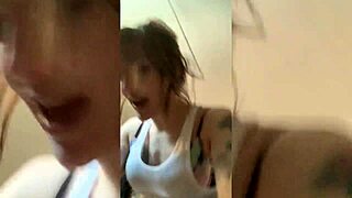 Emo chick gets dominated by big black cock in dorm room