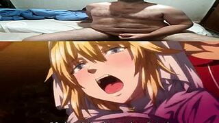 A beautiful witch elf in a hentai gets some wild sex in the woods