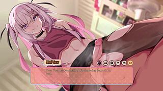 Beautiful shemale in hot cowgirl action in a hentai video