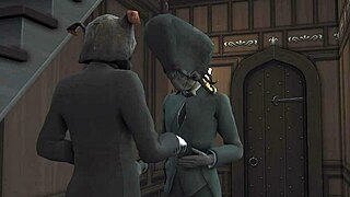 Freaky masked characters engage in gay sex and anal sex in The Sims 4 game