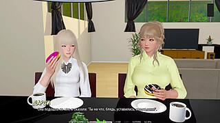 Beautiful Asian character in 3D game gets her clothes ripped off