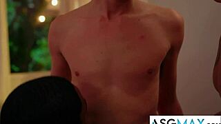 Tattooed hunk's gay scenes include deepthroat and big cock