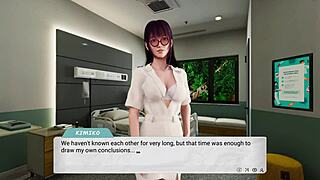 3D animated Kimiko in hot action in a hospital setting