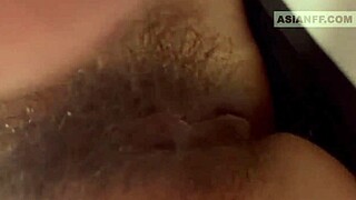 Married Asian woman has sex with her colleague in a hotel room