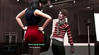 3D animated porn with a 3 woman scene and big nipples and boobs