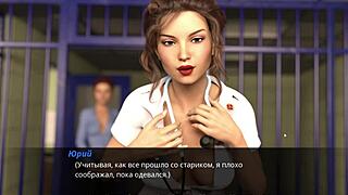 3D animated threesome with big boobed girls and a big cock man
