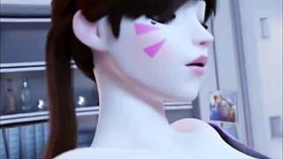 3D animated porn with an anime theme and big nipples