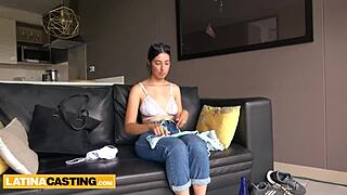 First time shy Latina gets rough and messy in audition