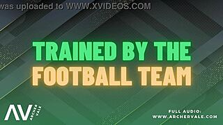 Football team's alpha males dominate in a gangbang with muscle worship and blowbang