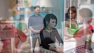 Beautiful girls in hot scenes in 3D animated porn video