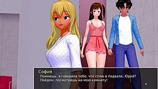Hentai game with a hot teacher and her students