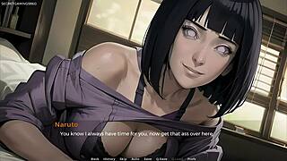 Hinata's big tits and anal love in Naruto 3D game
