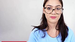 Busty newcomer gets soaked in hot dogger style