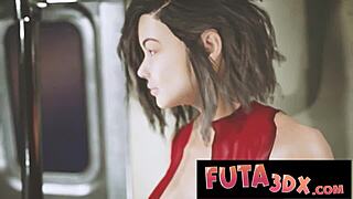 futa3dx redhead boards big dicked futa train for wild face fucking ride