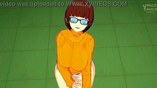 Cosplay babe Velma Denkley in hot hentai action with big ass and big tits