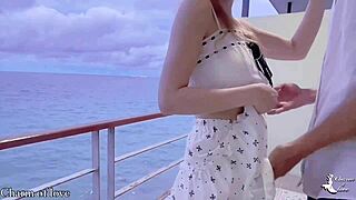 Backstage beauty: Amateur teen gets naughty in public