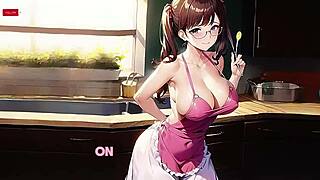 Old and young stepson satisfies stepmom's desires in anime