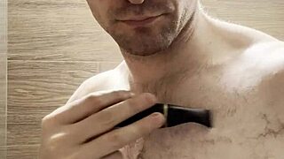 Pre-gym shower routine for a hairless body fetish