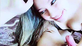 Wife cheating with friend while getting fucked on cam