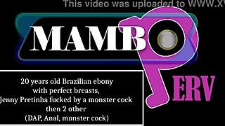 Young Brazilian Ebony Jenny Pretinha Takes Monster Cock Deep in Wild 3on1 DAP