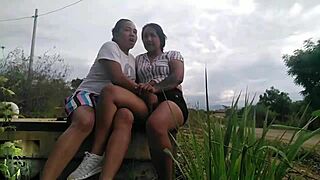 Public park encounter of the sensual kind