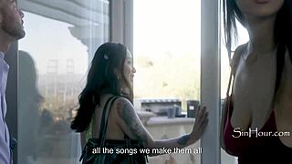 Petite Bella Roland Avery's taboo 3some with a slutty sister