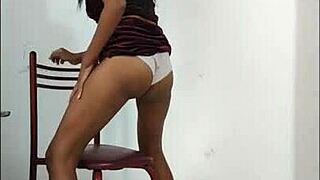 hey, wanna see this latina brunette with natural tits shake her sexy hips for real porn?