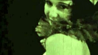 Retro Erotic Scene with Hairy Pussy Sucking and Fucking. Vintage Cumshot Brings Back Antique Lust.