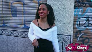 Check out this gorgeous mulatto Zoe Bombon getting naughty at Fakings casting!