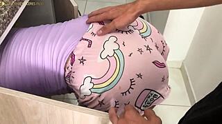 Colombian Curvy Stepsister Trapped, Rescued by Huge Cock Domination