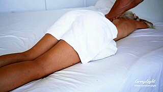 Step Mom Gets Full Oil Massage and Unprotected Creampie from Stepson