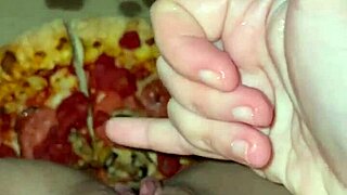 teen arab girl in los angeles craves bbc while enjoying kinky pizza fetish play