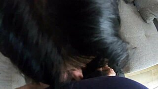 Milfycalla in Shiny Leggins Gets Tons of Cum! Puffy Downjacket Mess for My Useless Husband!