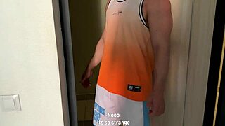 hey wrong door but this friendly neighbor invited me in for rough fuck with cum on face and tight pussy pounding