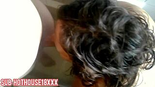 In this homemade video, a curvy BBW mature MILF delivers an intense blowjob followed by teasing doggy style, ending with cum on her huge belly.