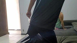 Watch this cop catch a lone wife at home for rough doggystyle banging!