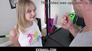 Why Does Tiny Cute Coco Lovelock Give Sloppy Blowjob To Big Stud During Workout?