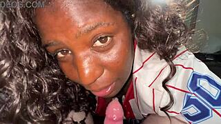 i'm althea charles, olympic athlete with athletic build, big ass, big natural tits, getting interviewed in casting for interracial pov sex